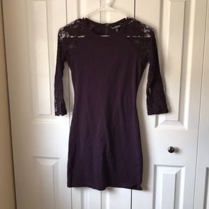 🛍last call! Express Purple Lace sleeve dress